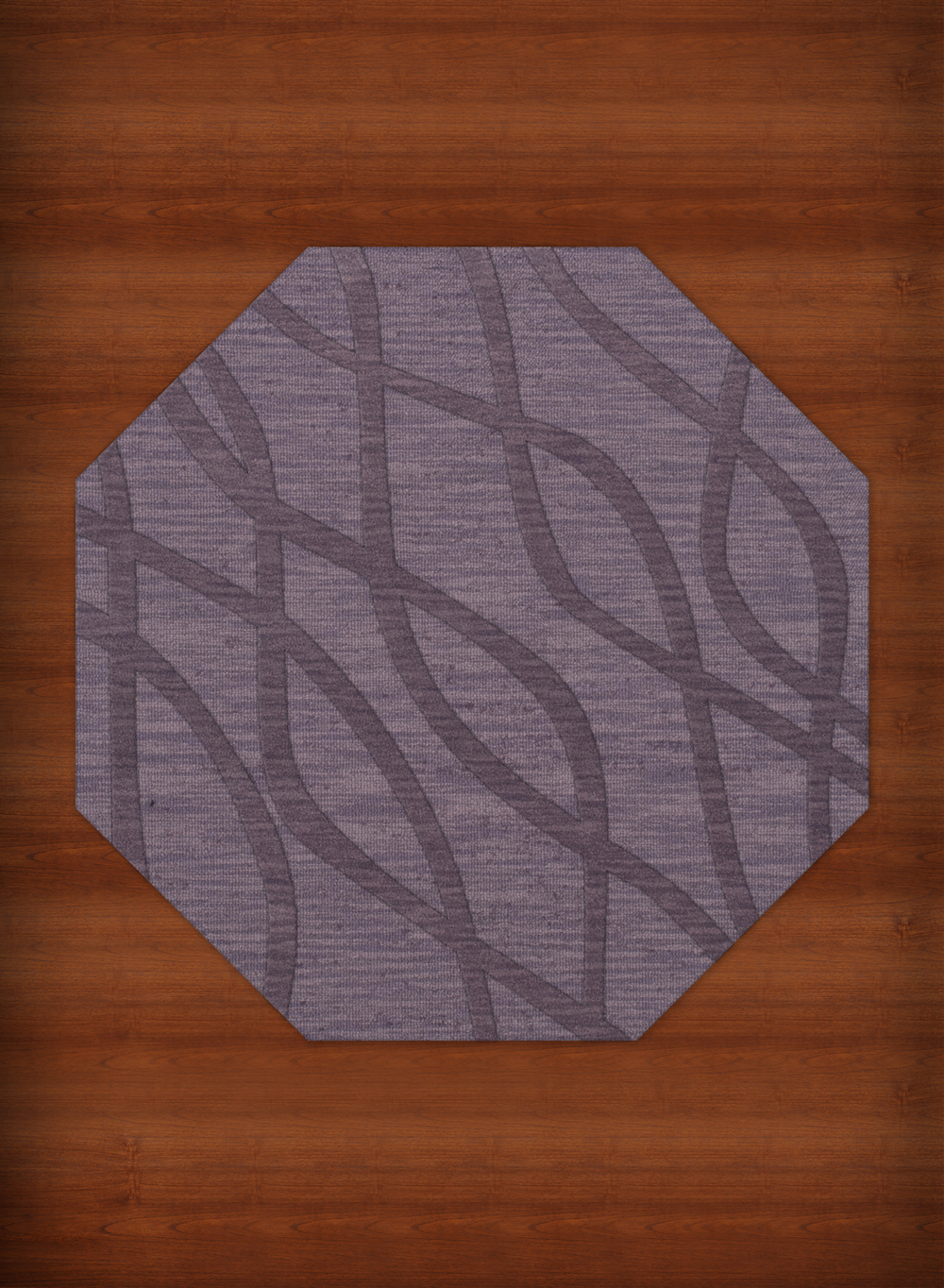 Purple Transitional Hand Hooked Waves Lines Stripes Area Rug Abstract DV10 - Picture 26 of 35
