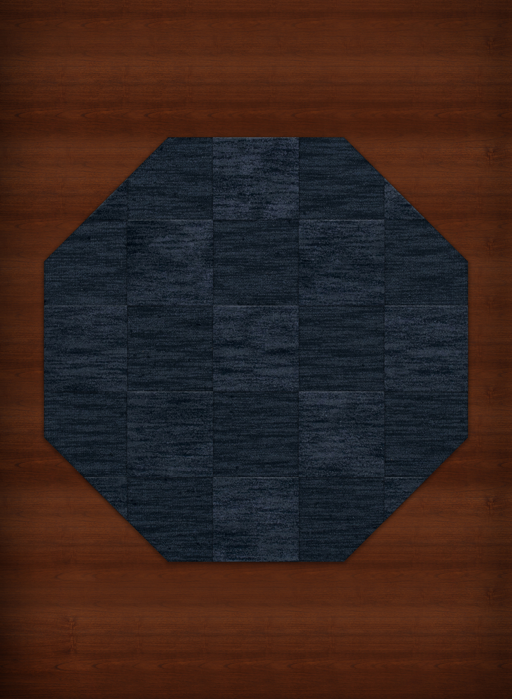 Blue Transitional Hand Hooked Checkered Squares Grid Area Rug Checked DV15 - Picture 26 of 35