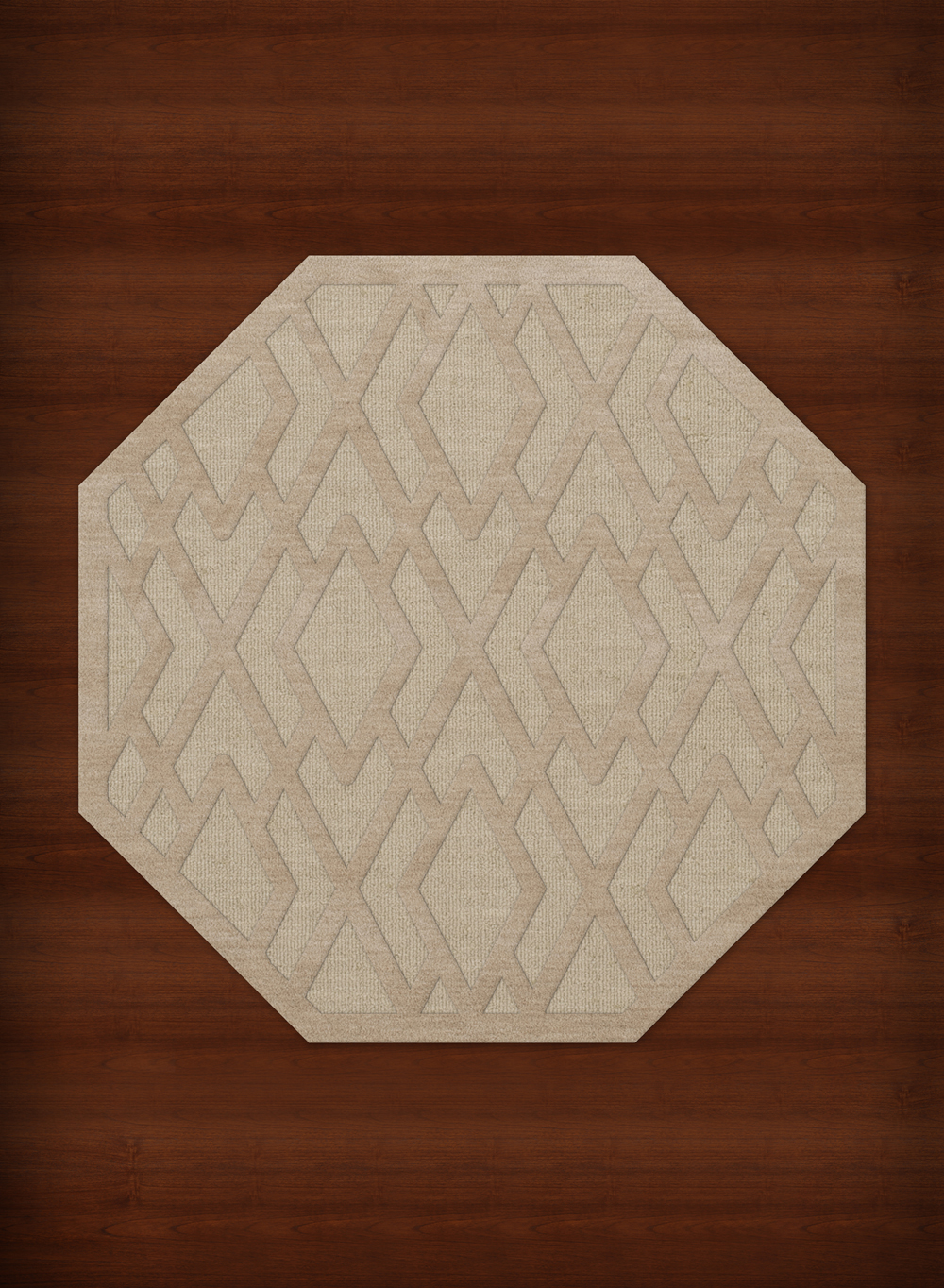 Ivory Diamond Lines Criss-Cross Bordered Transitional Area Rug Geometric DV1 - Picture 26 of 35
