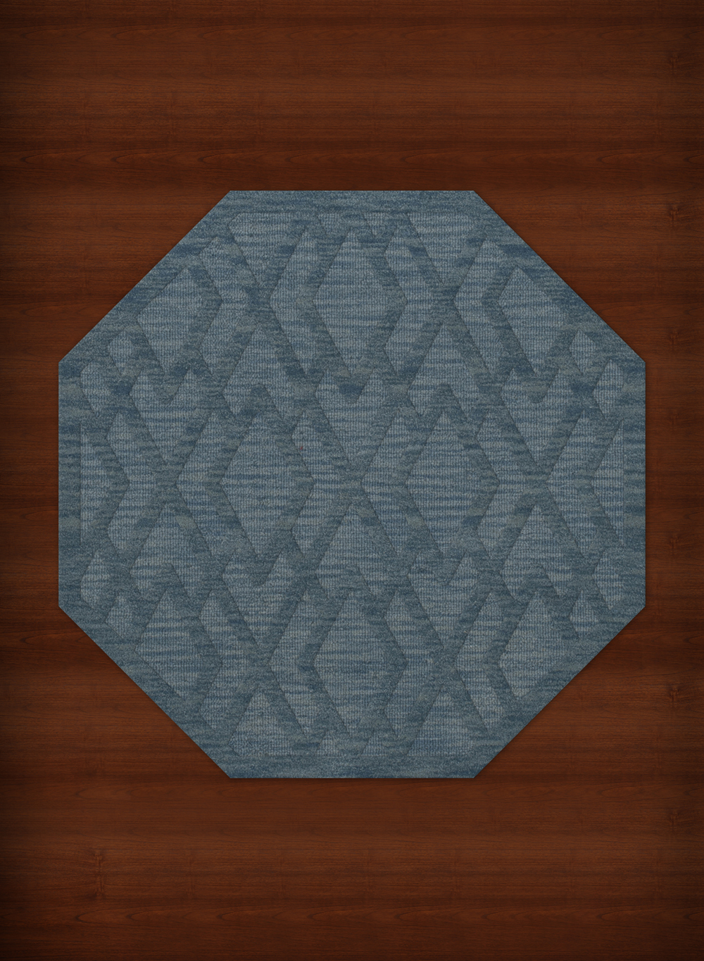 Blue Diamond Lines Criss-Cross Bordered Transitional Area Rug Geometric DV1 - Picture 26 of 35