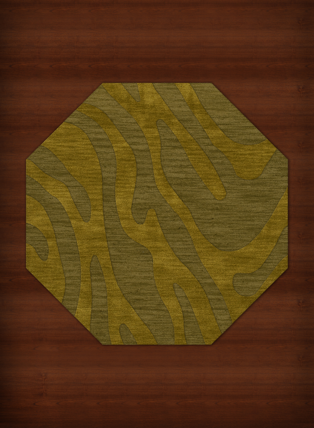 Green Swirls Lines Stripes Transitional Area Rug Animal Print DV2 - Picture 26 of 35