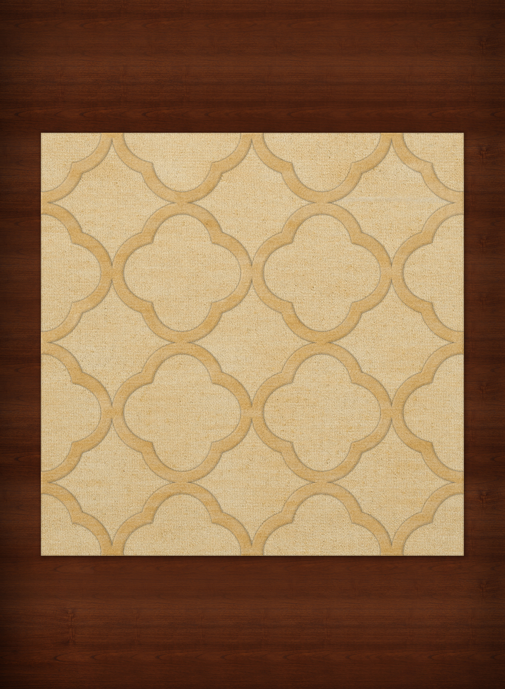 Yellow Quaterfoil Trellis Print Transitional Area Rug Geometric DV8 - Picture 27 of 35