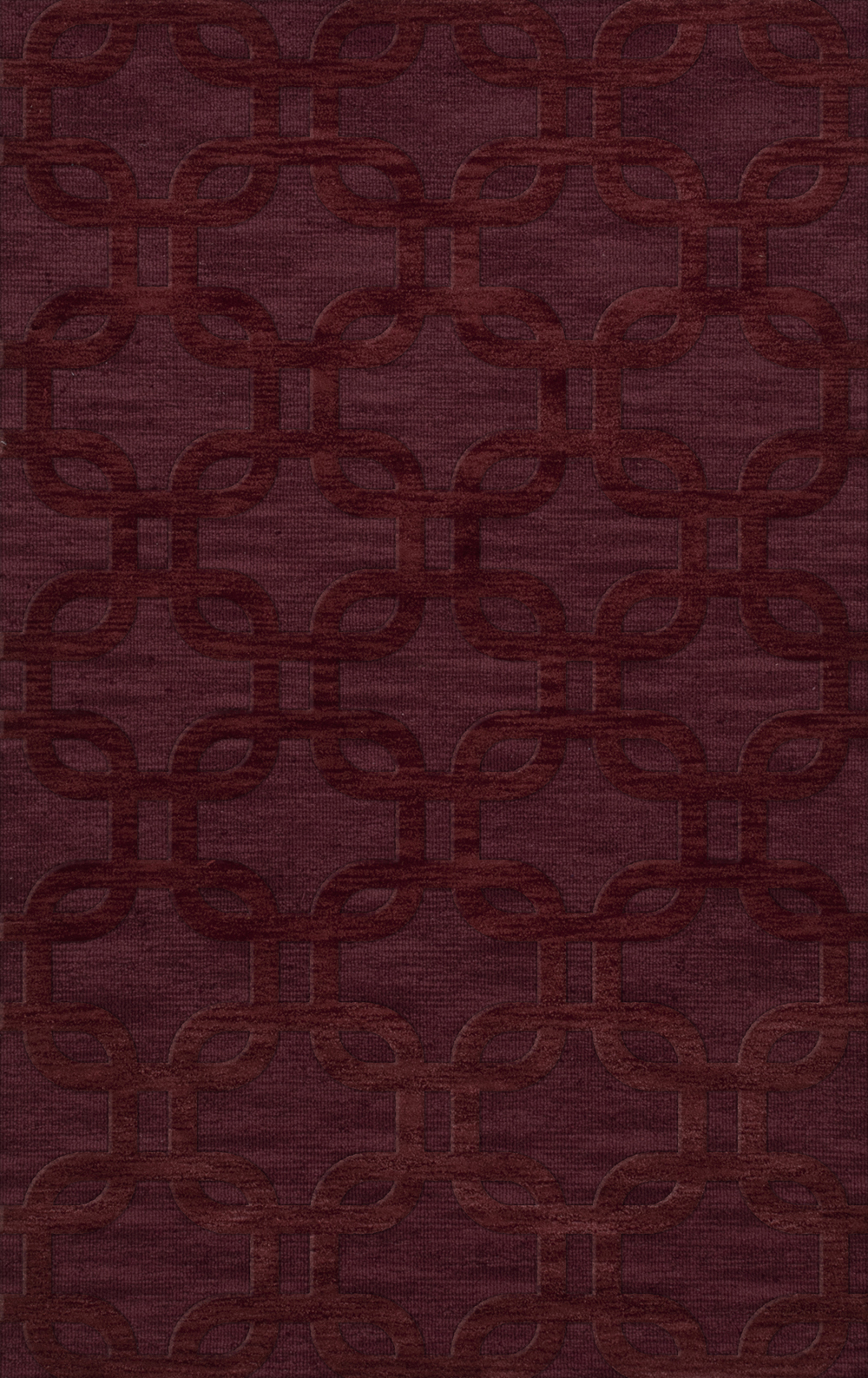 Red Rectangles Loops Rounded Squares Geometric Area Rug DV7 - Aprx 6' x ...