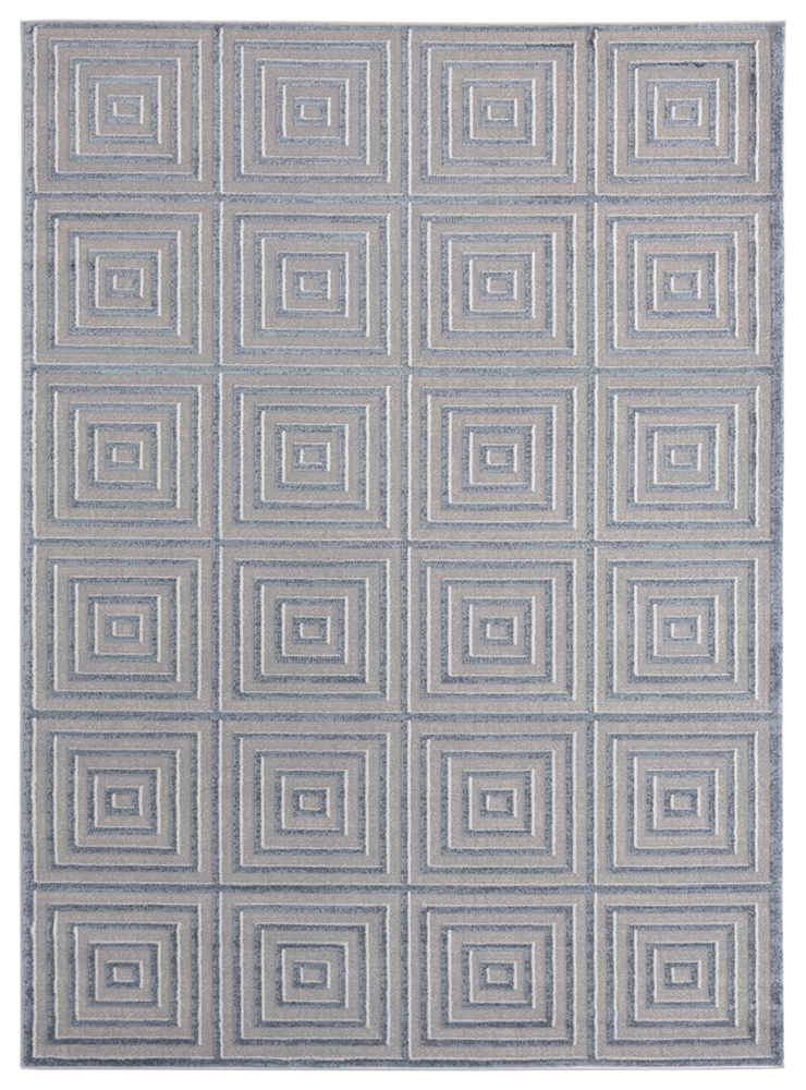 United Weavers Blue Contemporary Squares Blocks Area Rug Geometric 2601 10867 - Picture 11 of 12