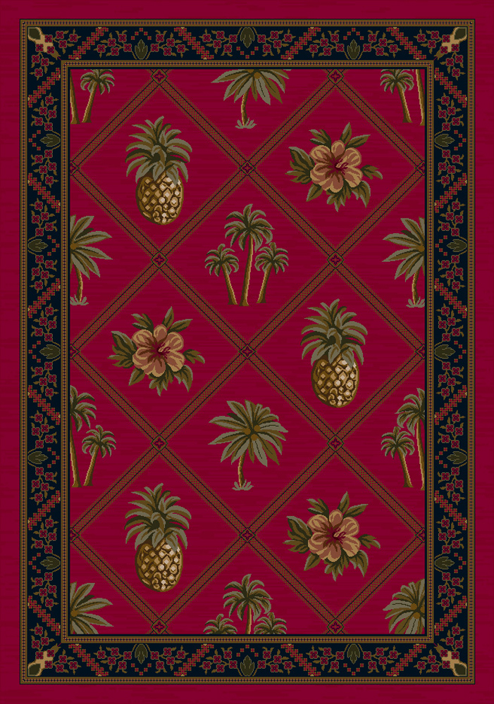 Milliken Red Transitional Casual Vibrant Area Rug Nature Print Bristol Bay Ruby - Picture 9 of 9