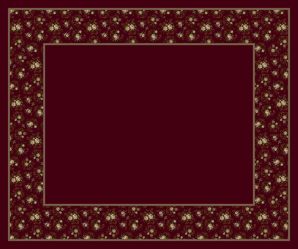 Milliken Red Traditional-European Petals Area Rug Bordered Cameo Rose Pearl II - Picture 8 of 9