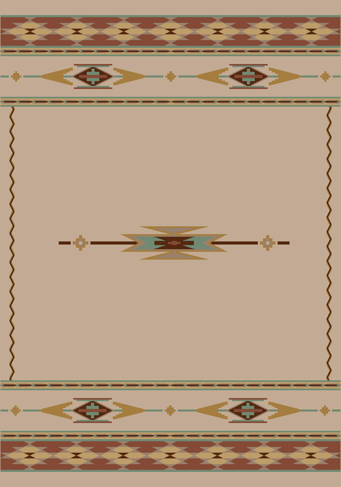 Milliken Beige Southwestern Blocks Area Rug Nature Print Eagle Canyon Pearl Mist - Picture 8 of 9