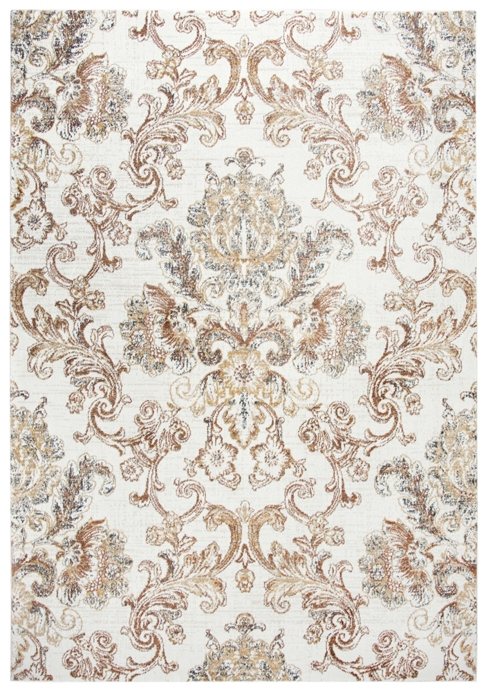 Rizzy Rugs Beige Scrolls Petals Bulbs Vines Contemporary Area Rug Floral BRS110