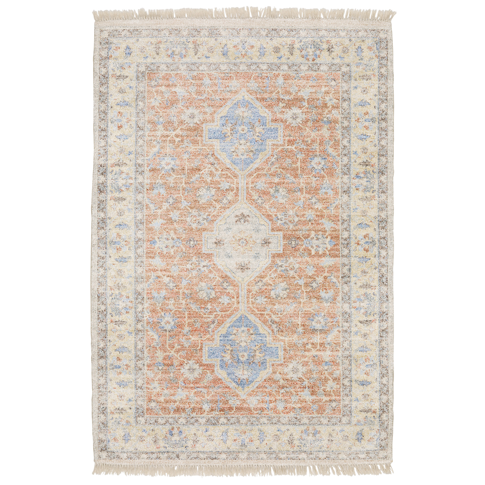 Sphinx Orange Traditional-European Diamonds Petals Area Rug Geometric ...