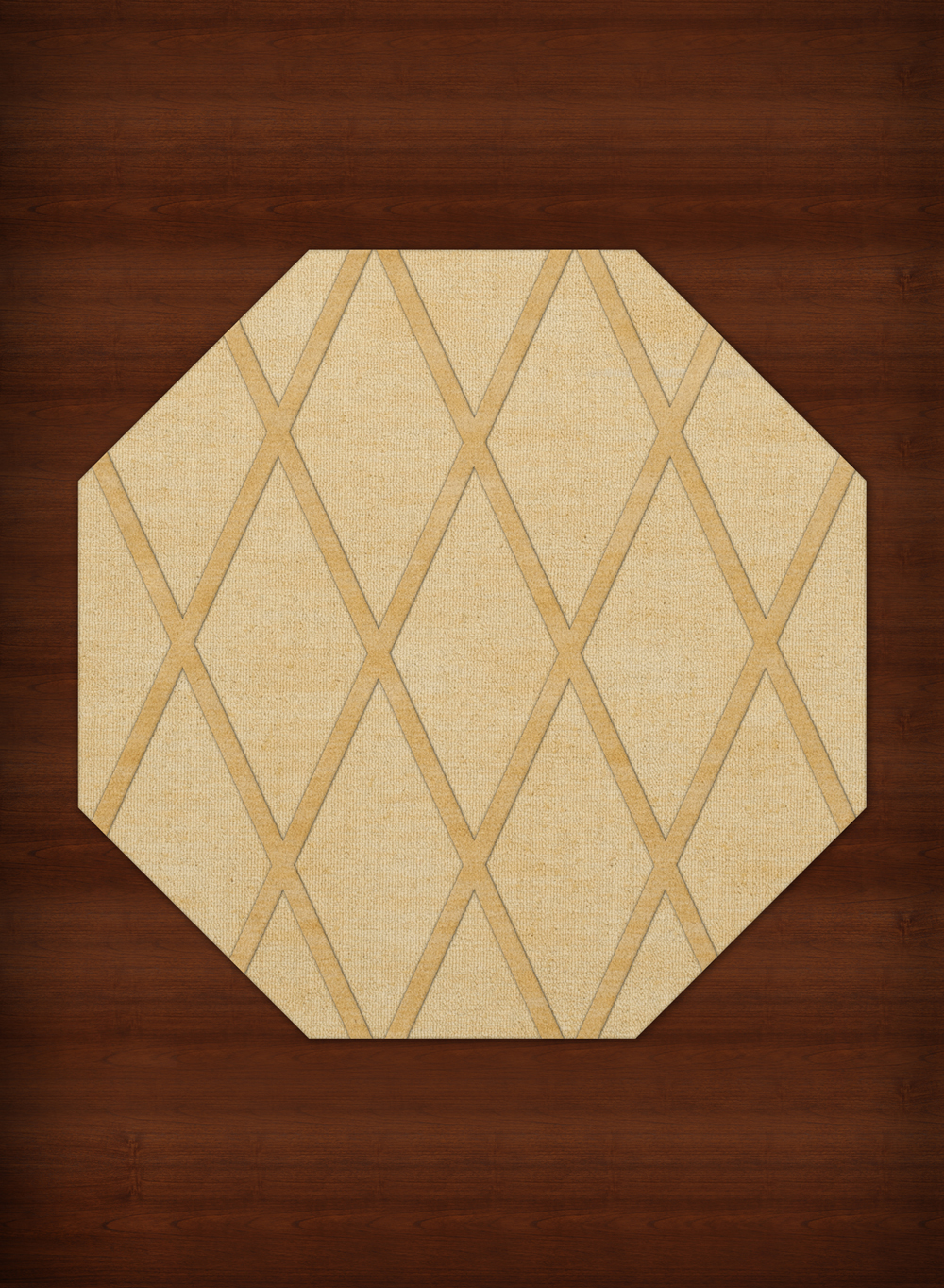Yellow Transitional Hand Hooked Diamonds Criss-Cross Area Rug Geometric DV11 - Picture 33 of 35