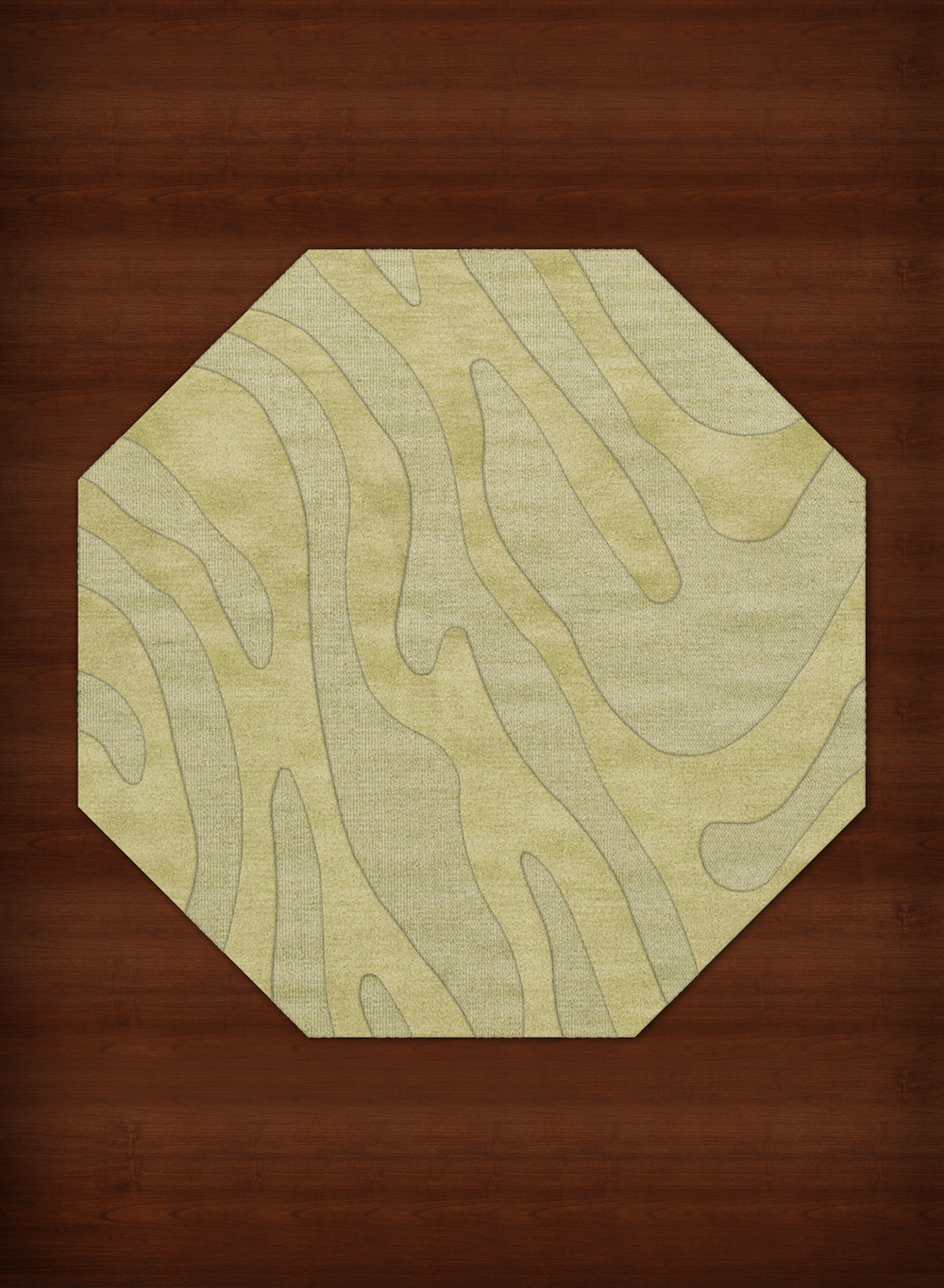 Green Swirls Lines Stripes Transitional Area Rug Animal Print DV2 - Picture 32 of 35
