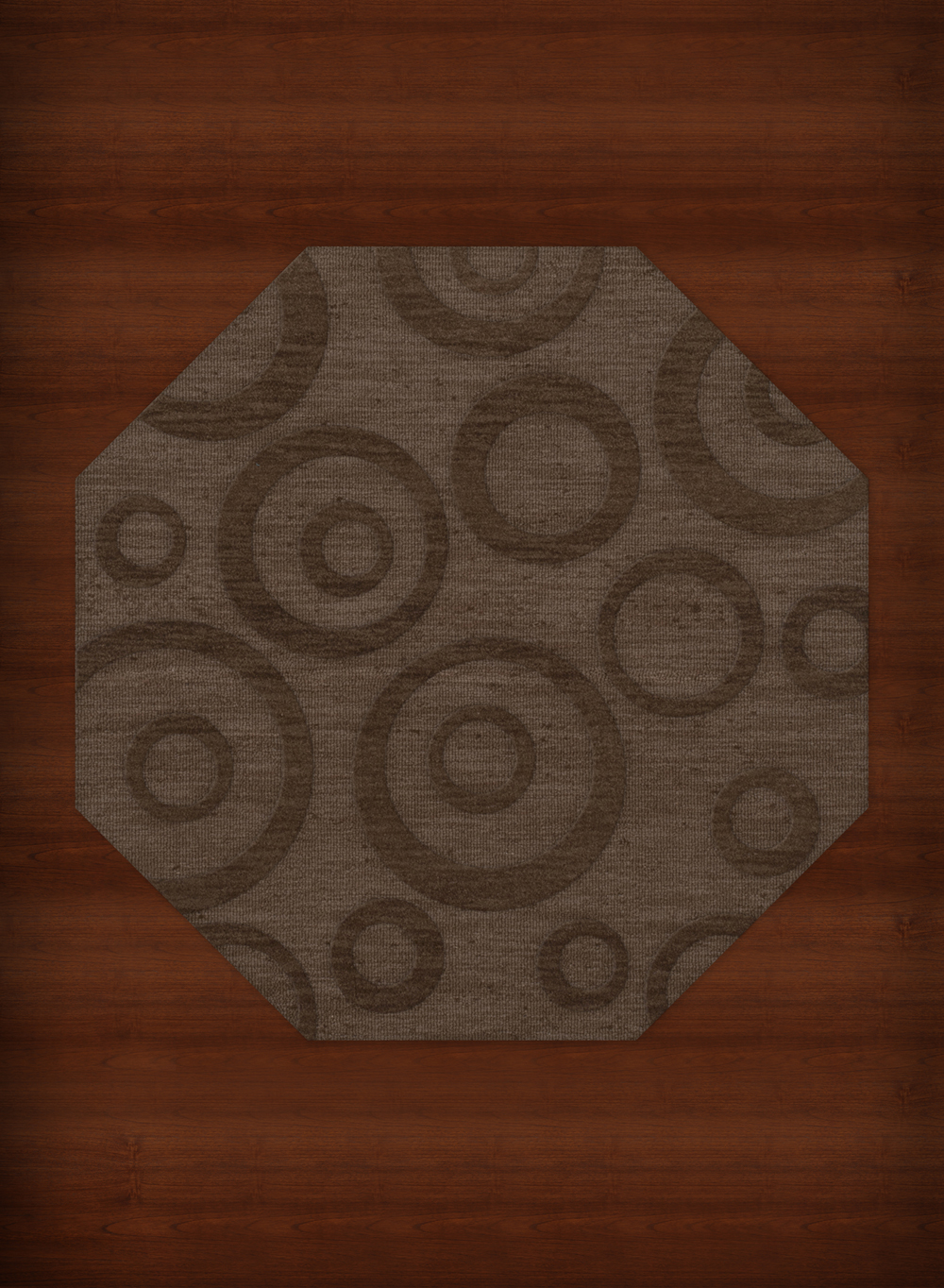 Brown Transitional Bubbles Rings Area Rug Circles DV5 - Picture 32 of 35