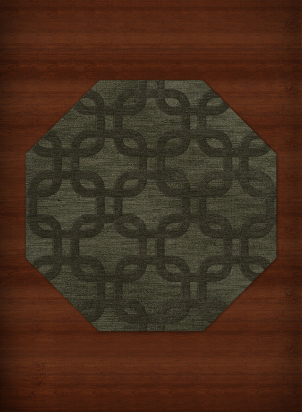 Green Rectangles Loops Rounded Squares Transitional Area Rug Geometric DV7 - Picture 32 of 35