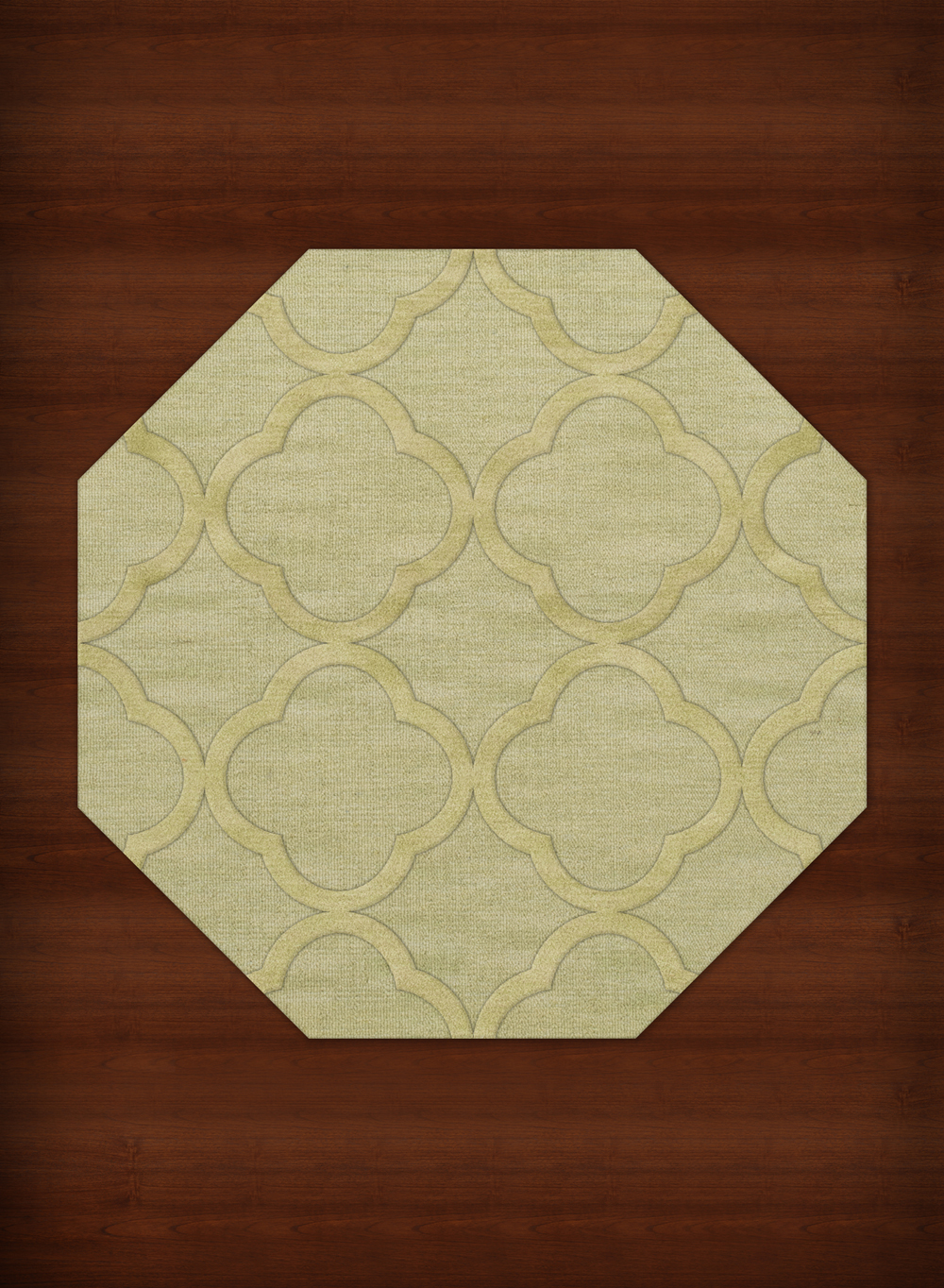 Green Quaterfoil Trellis Print Transitional Area Rug Geometric DV8 - Picture 32 of 35