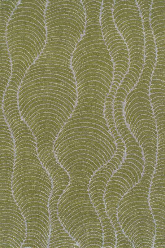 Green Stripes Lines Swirls Washed Striped Area Rug TP523LZ – Aprx 9′ 6″ x 13′ 2″