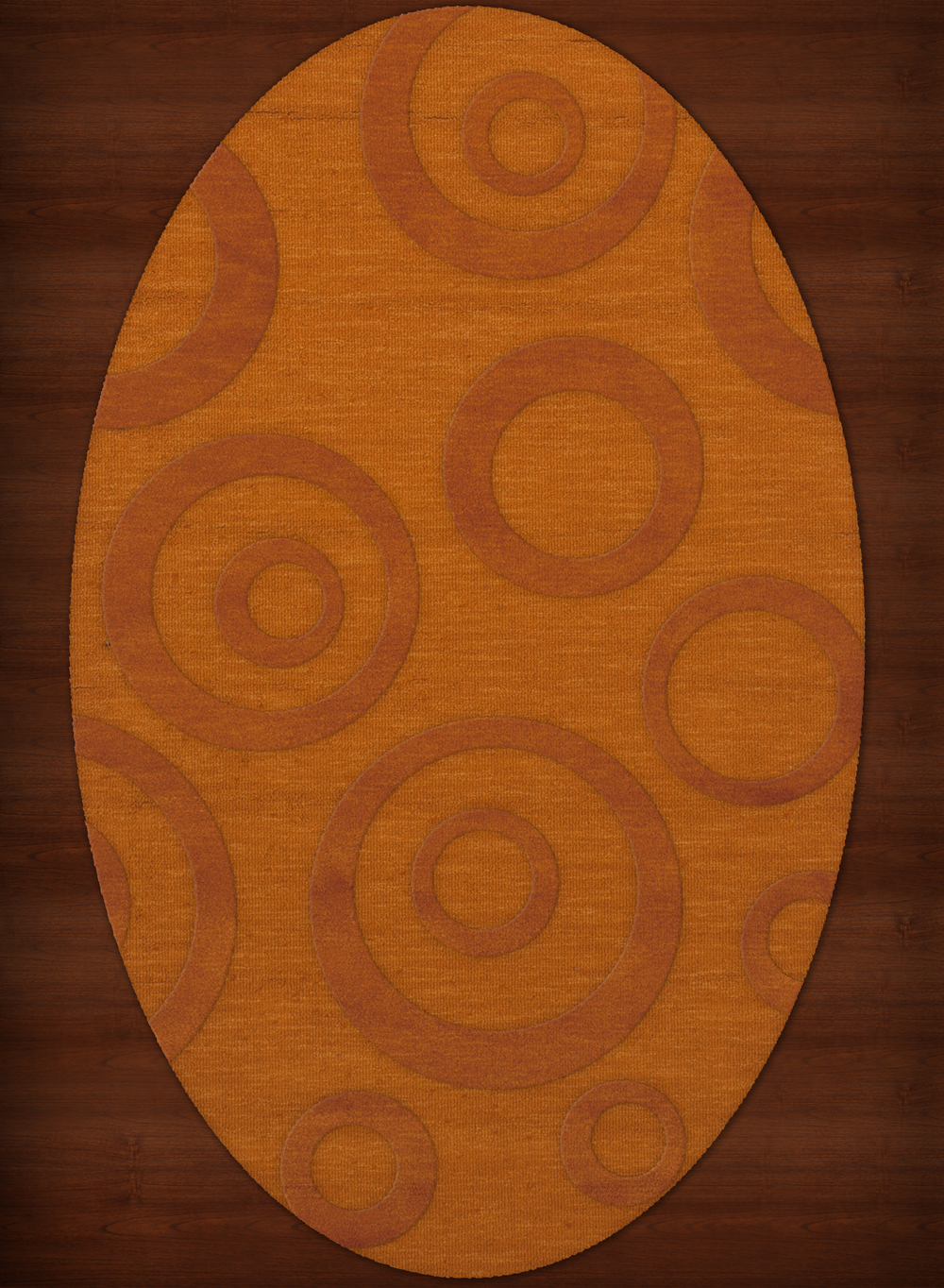 Orange Transitional Bubbles Rings Area Rug Circles DV5 - Picture 34 of 35