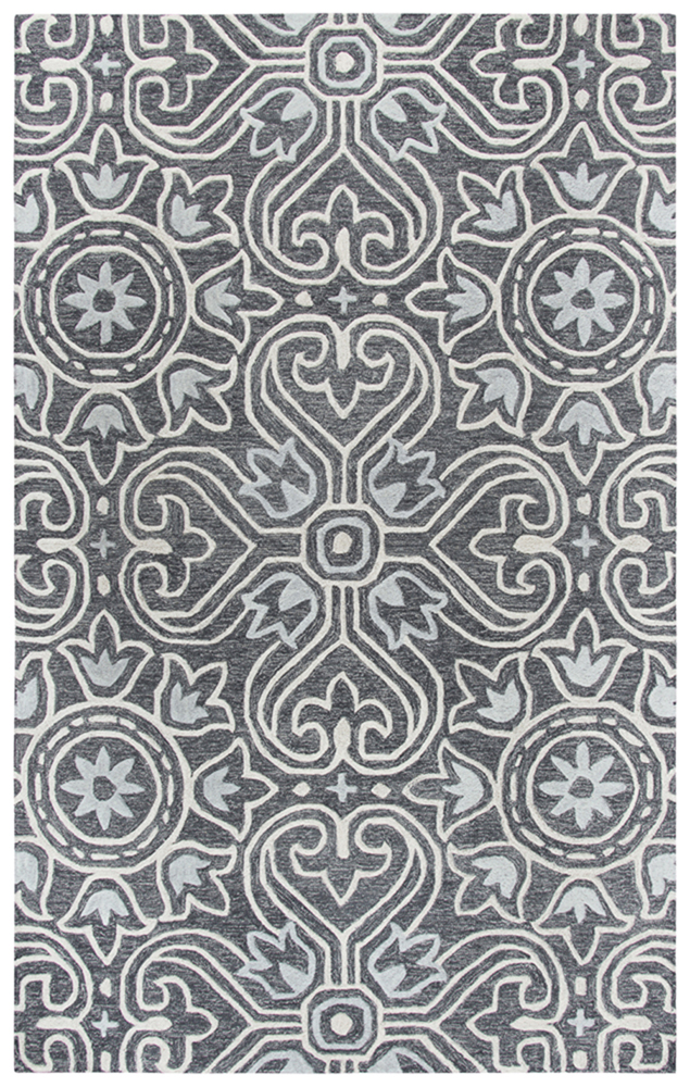 Rizzy Rugs Gray Leaves Tufted Bulbs Petals Contemporary Area Rug Floral OU957A - Picture 9 of 10