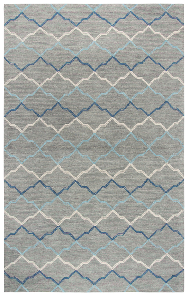 Rizzy Rugs Gray Gradient Angled Jagged Contemporary Area Rug Striped RS902A - Picture 7 of 8