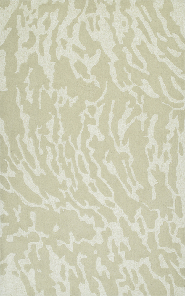 Beige Contemporary Hand Made Swirls Scratched Rings Area Rug Abstract SO48 - Picture 9 of 10