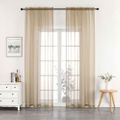 Crystal Sheer Curtain 2-Pack Window Panels, Antique
