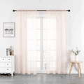 Crystal Sheer Curtain 2-Pack Window Panels, Blush