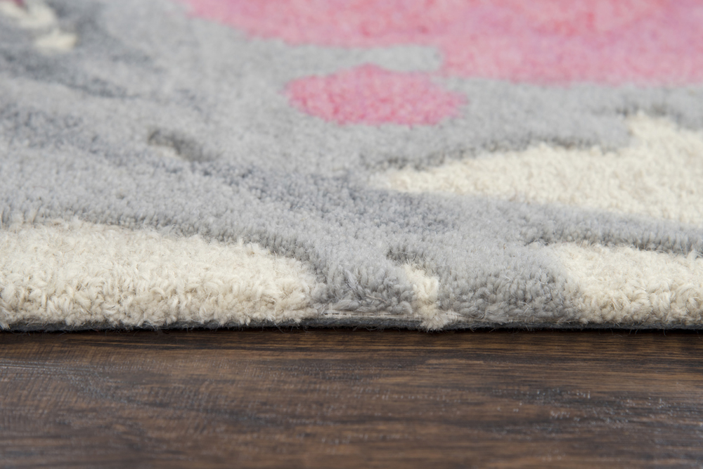 Rizzy Rugs Pink Leaves Patches Petals Contemporary Area Rug Abstract CNP108 - Picture 8 of 8