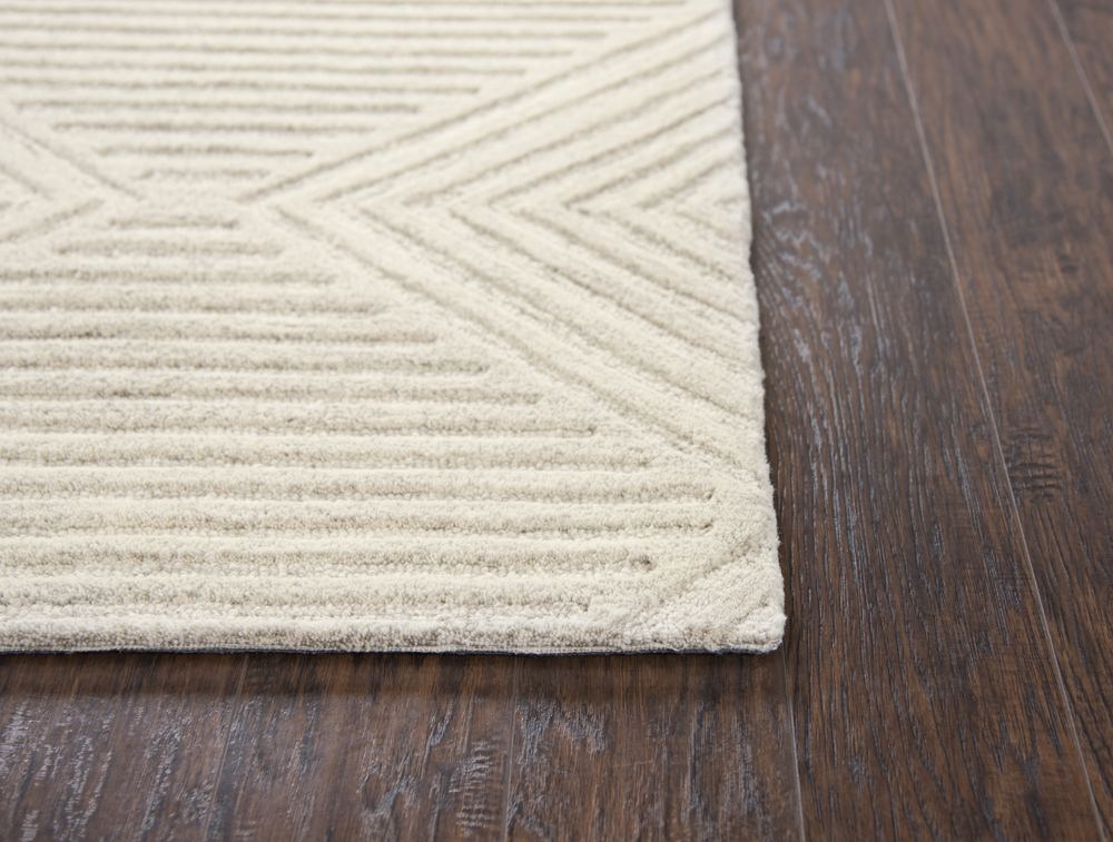 Rizzy Rugs Brown Rows Lines Tufted Wool Contemporary Area Rug Geometric ID917A - Picture 6 of 10