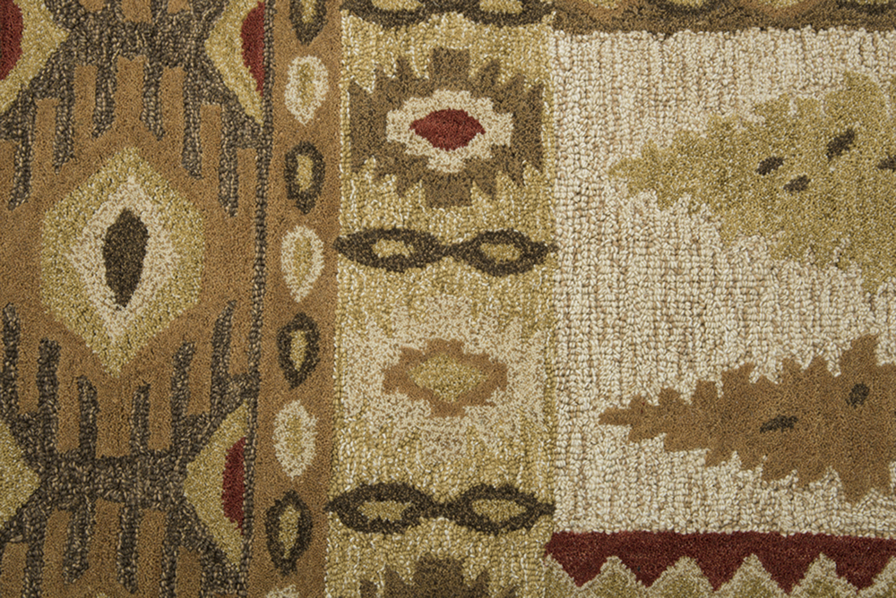 Rizzy Rugs Brown Leaves Wool Tufted Trees Southwestern Area Rug Floral NWD105 - Picture 6 of 8