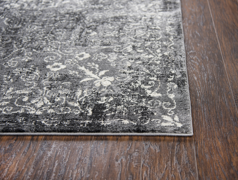 Rizzy Rugs Gray Transitional Casual Faded Distressed Area Rug Floral PN6971 - Picture 16 of 16