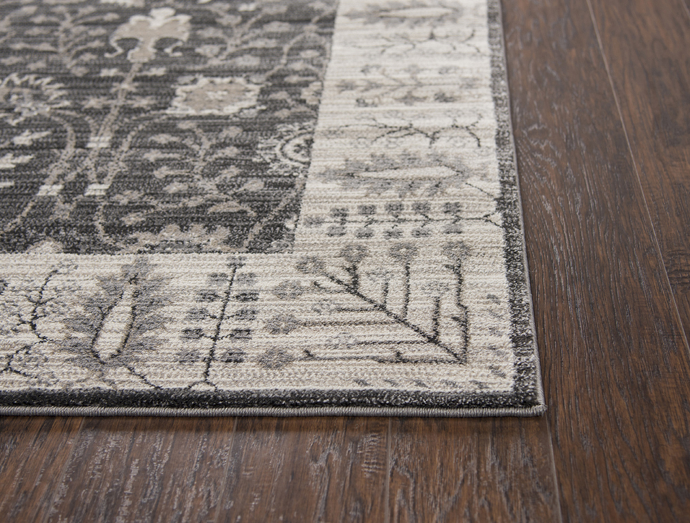Rizzy Rugs Gray Transitional Casual Vines Leaves Bulbs Area Rug Bordered PN6975 - Picture 12 of 12