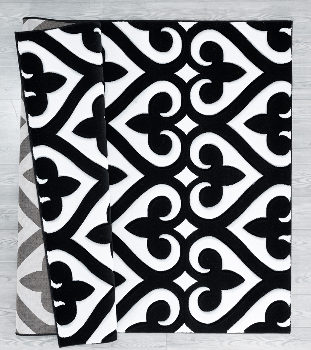 United Weavers Black Contemporary Dotted Curves Area Rug Geometric 2050 11470 - Picture 12 of 12