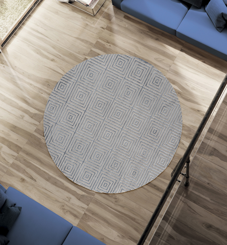 United Weavers Blue Contemporary Squares Blocks Area Rug Geometric 2601 10867 - Picture 12 of 12