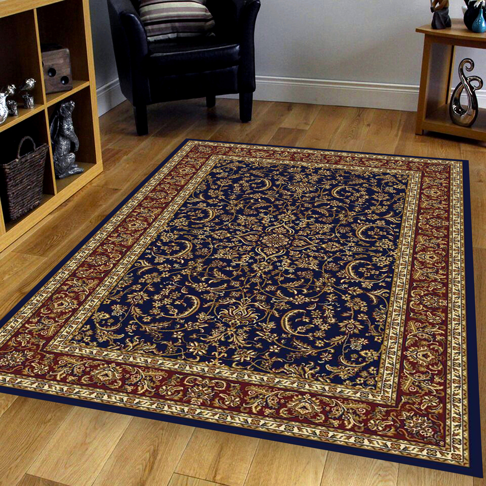 Radici USA Area Rugs Noble Rug 1318 Navy Blue Traditional Rugs