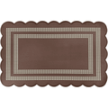 Remi Scalloped Mats, Brown