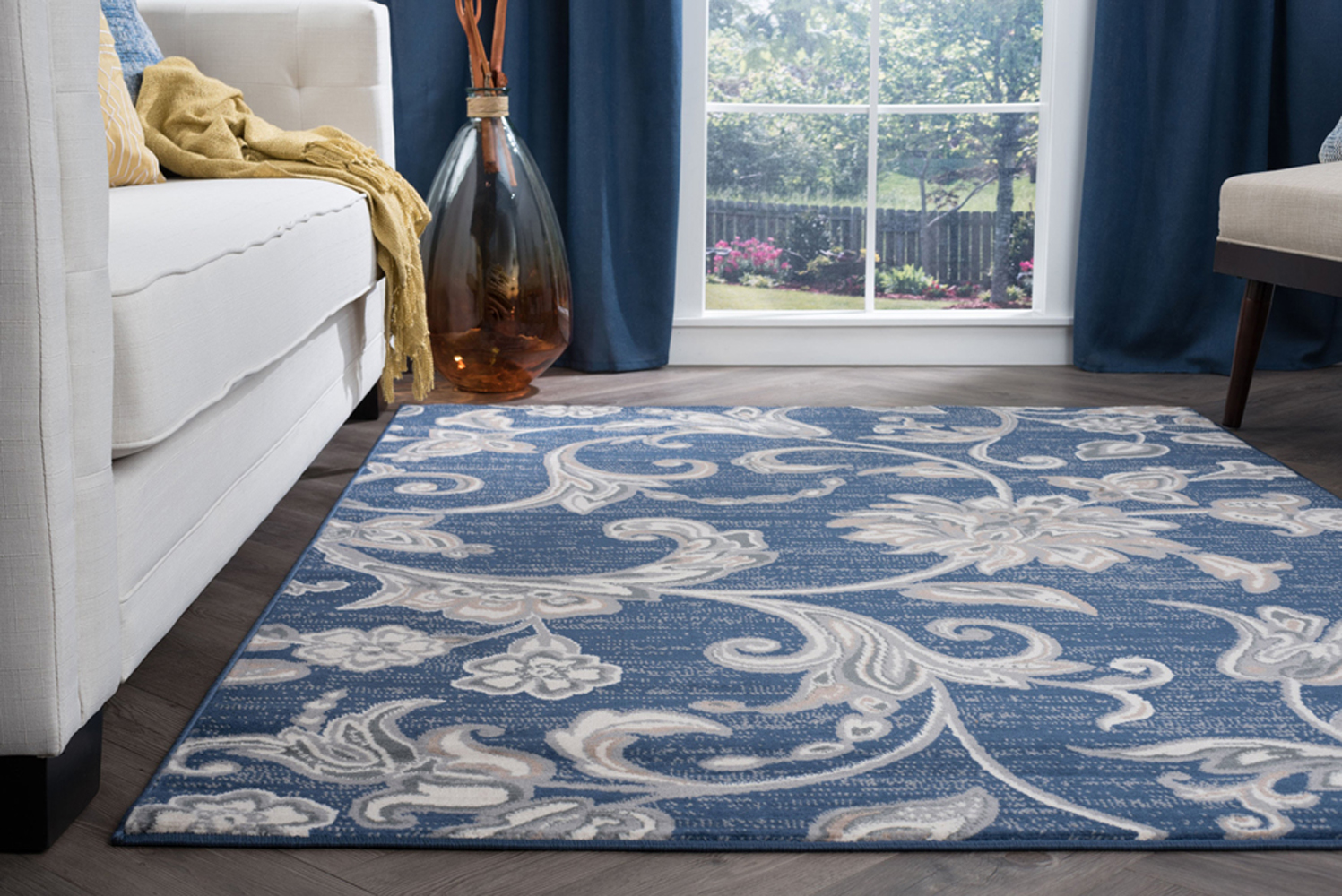 Tayse Area Rugs Madison Rugs MDN3507 Transitional Navy Madison Rugs by Tayse Tayse Area