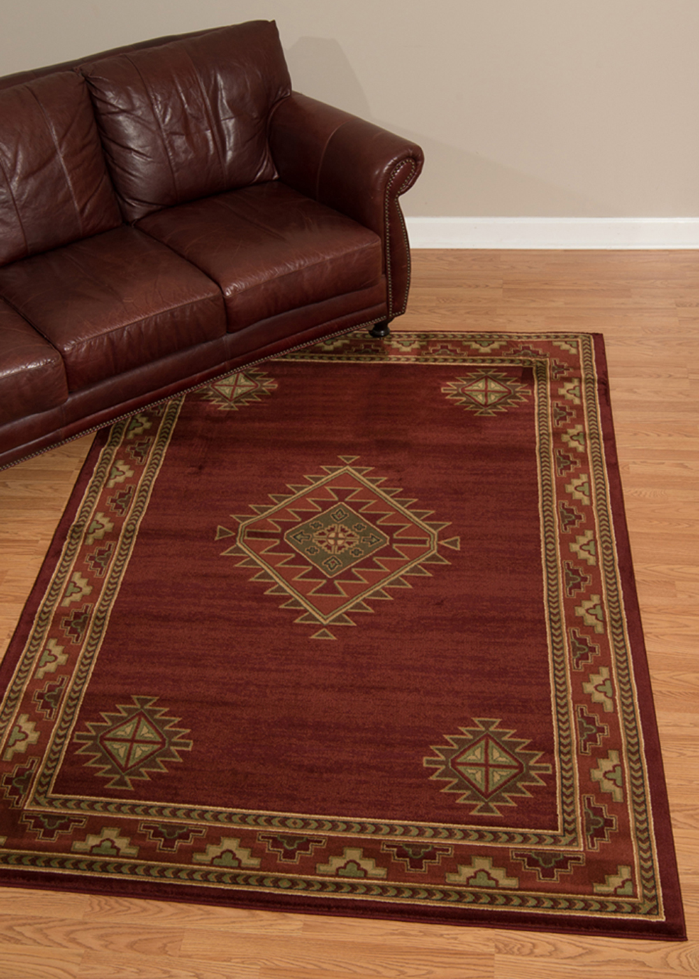 United Weavers Area Rugs Genesis Rug 13052834 Laramie Burgundy Southwestern Rugs Area
