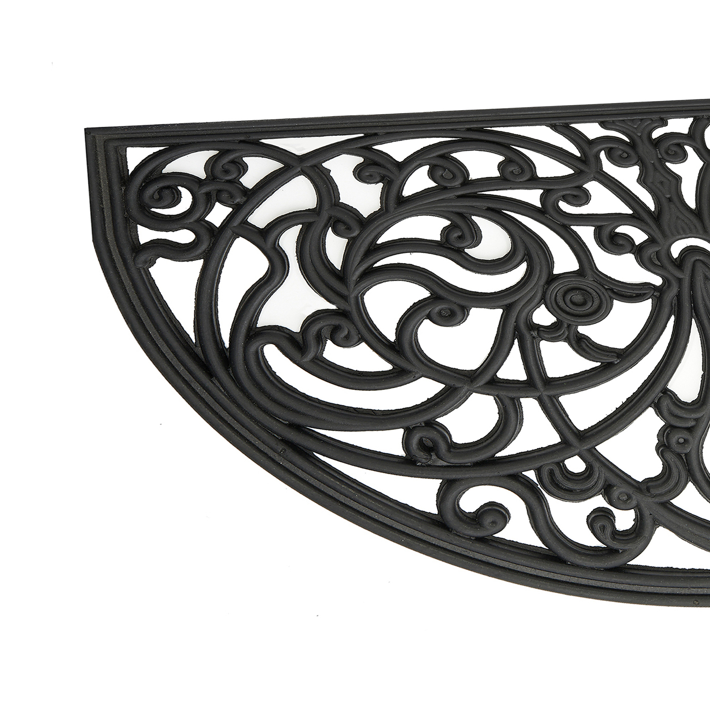 Iron Mat, Fleur De Lis Slice, 18" x 30" Wrought Iron Mats