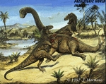 Camarasaurus, Allosaurus, Art Print, 17" x 22" Camarasaurus, Allosaurus, Art Print, 17" x 22"