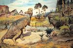 Corythosaurus casuarius, Oil Painting Corythosaurus casuarius, Oil Painting