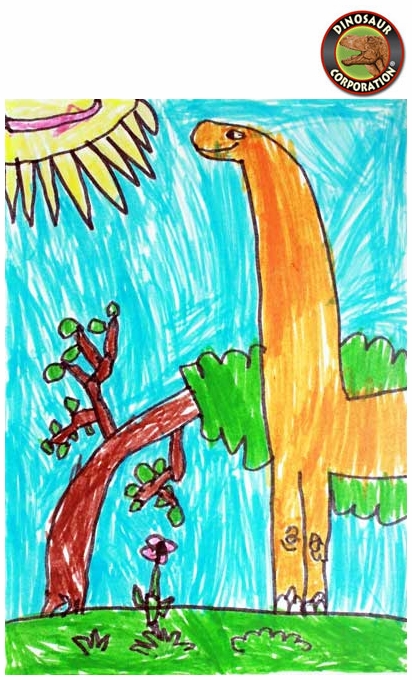 Jurassic Brontosaurus Dinosaur Drawing Contest Picture