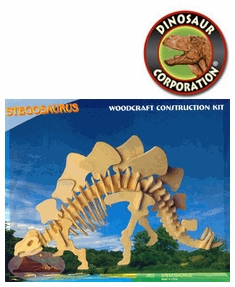 Quay Stegosaurus Kit Di Costruzione In Legno FSC – Modello 3D Da Incastro, 29x17x8 Cm, Per Bambini 5+ - 3
