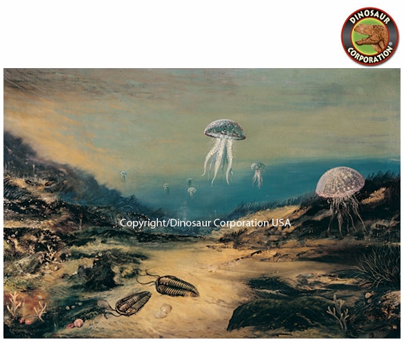 Ordovician Oil Painting Picture Illustration | Dinosaur Corporation