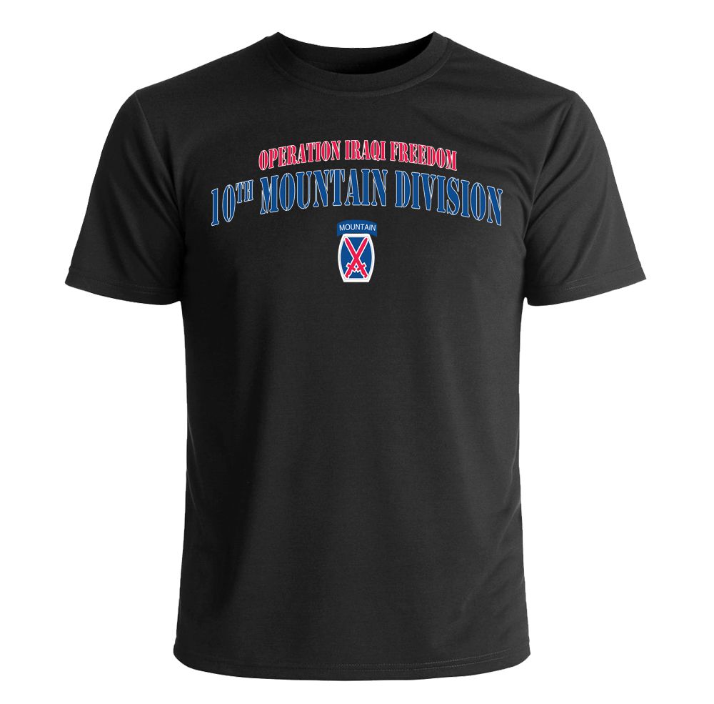 10th Mountain Division Army Triblend T-Shirt For Men - Includes Free Decal