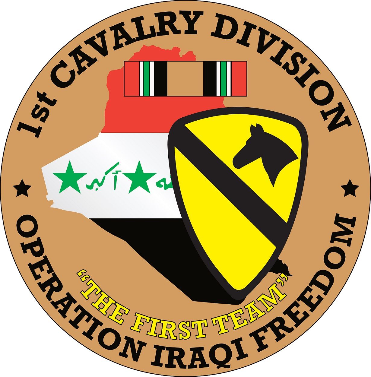 1st Cavalry Division OIF Decal 1st Cavalry Decals & Stickers