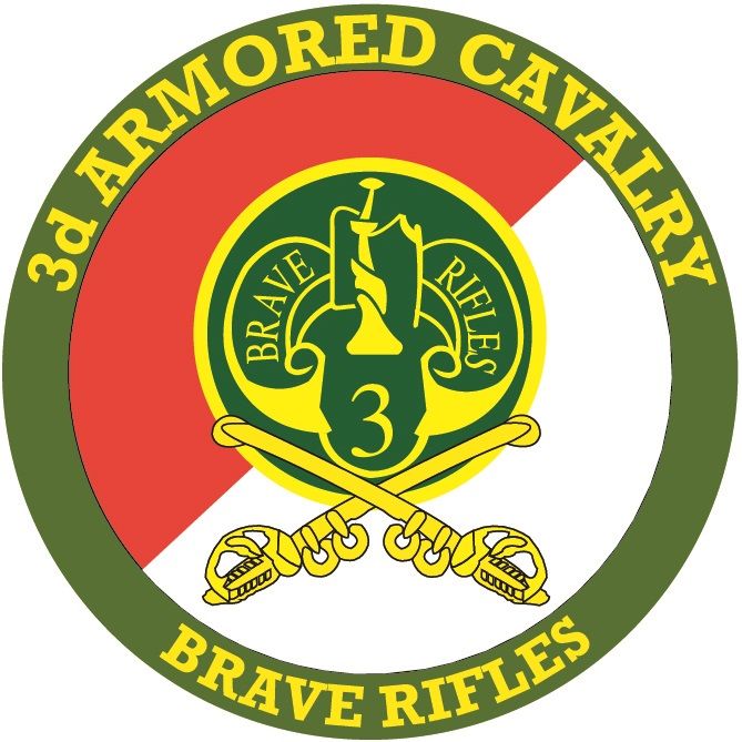 3rd Armored Cavalry with Sabres Decal 3rd Armored Cavalry Regiment