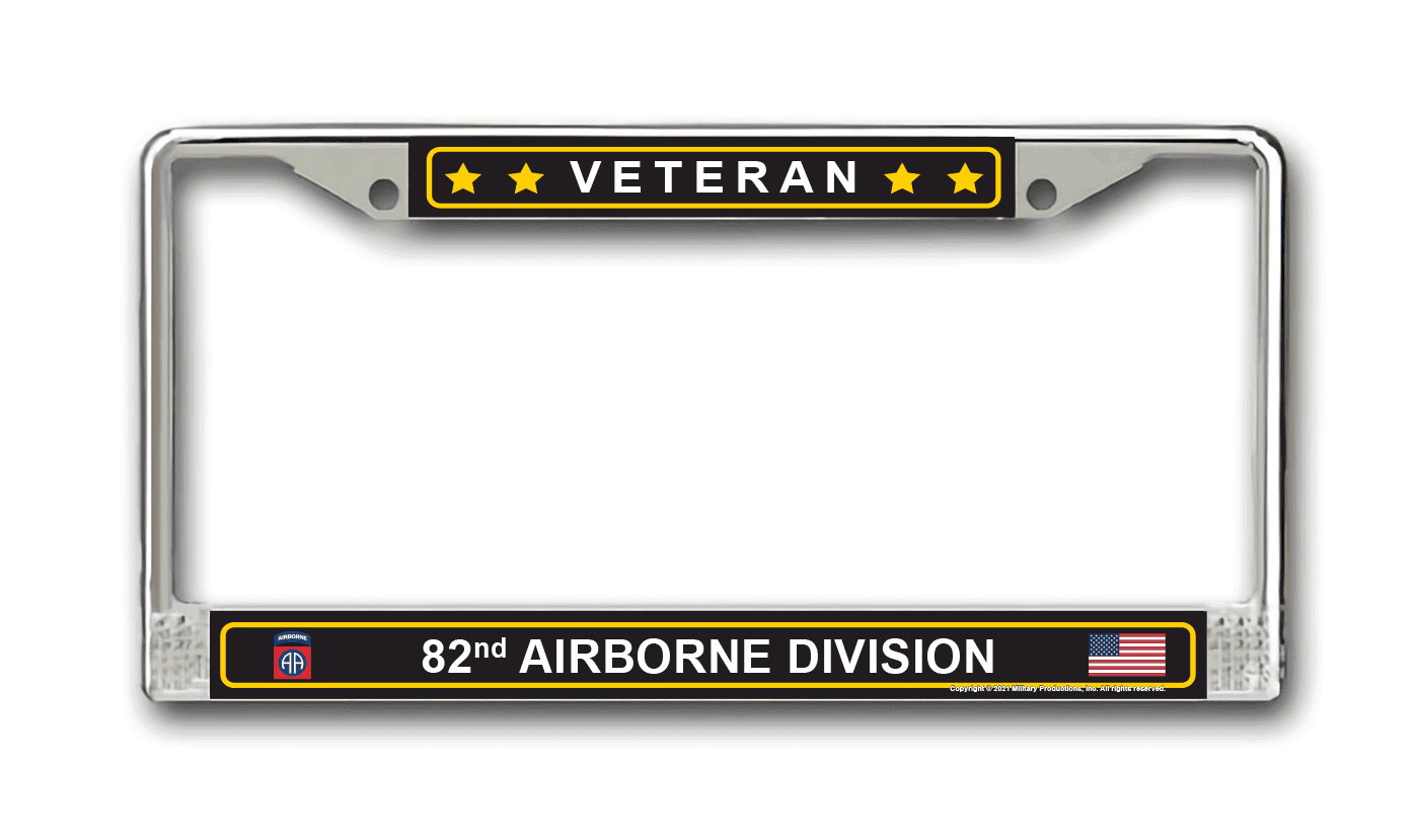 82nd Airborne Division Veteran License Plate Frame US Army Division