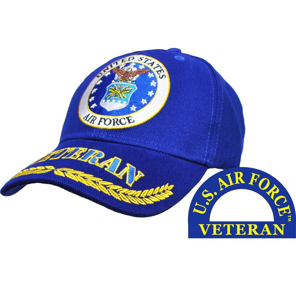U.S Air Force Veteran Hat. Air Force Logo Cap. Cute Veteran USAF Light Blue Hat. Officially Licensed U.S Air Force Embroidered Baseball Cap. - Israel