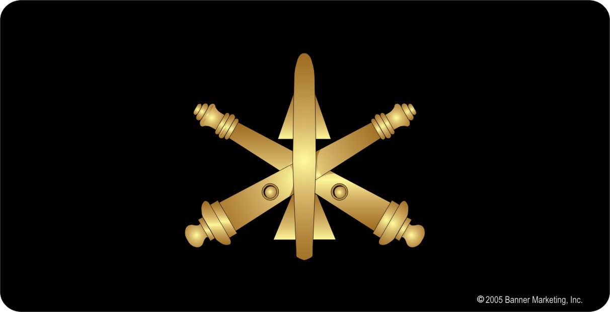 Army Defense Artillery License Plate US Army License Plates