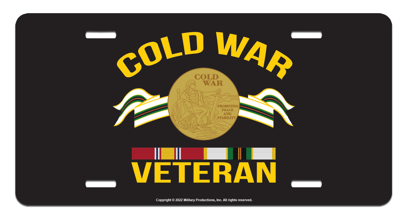 Cold War Veteran License Plate Frame - Metal, Anti-Theft, Proud US Army Veteran, Patriotic Gift - View #6