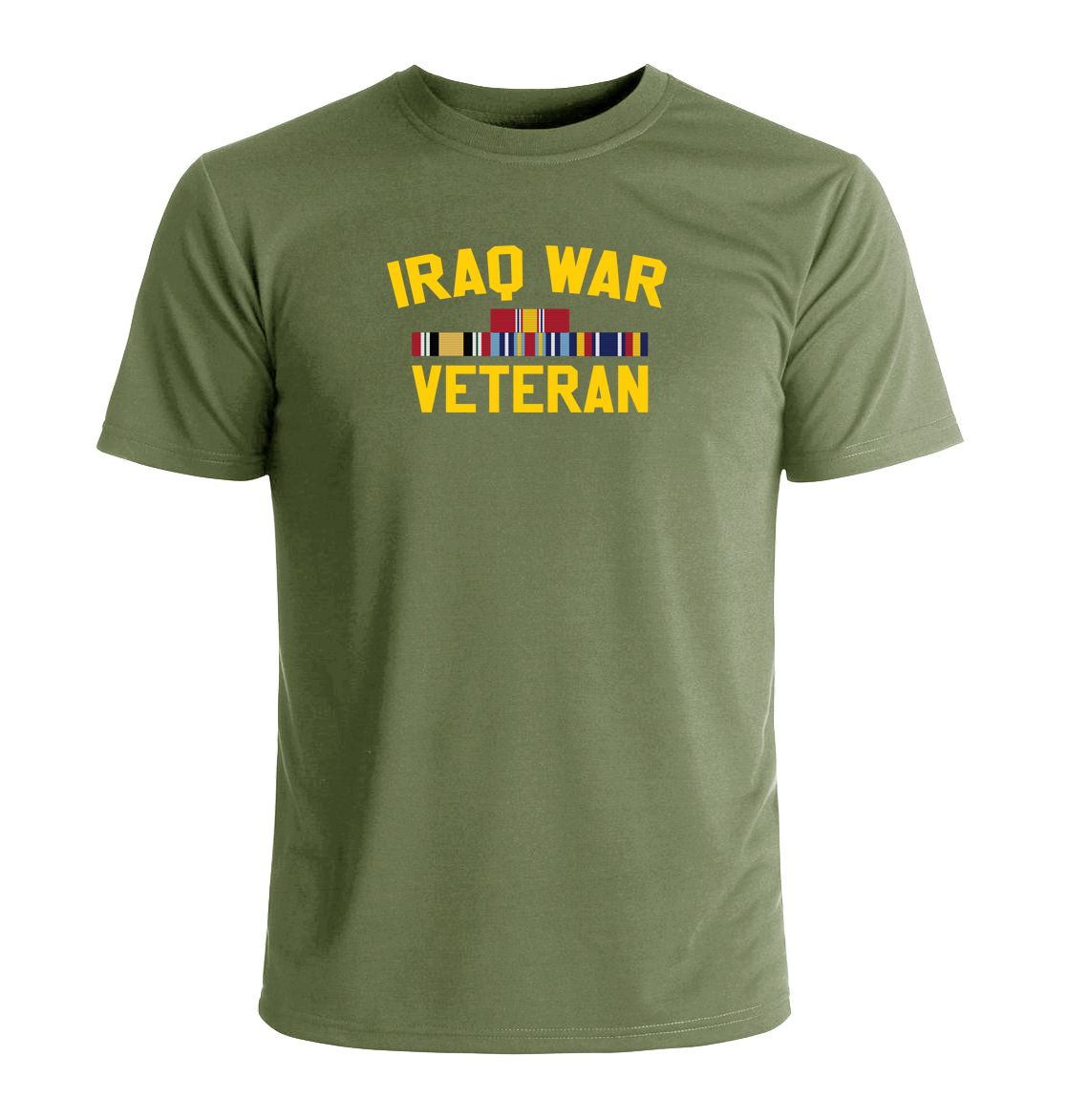 Iraq War Ribbon OD Green T-Shirt - Iraq Veteran T-Shirts - PriorService.com